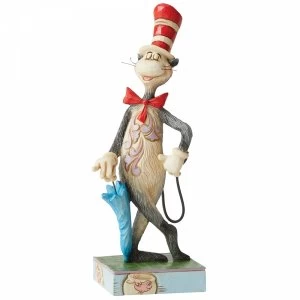 Image of The Cat in the Hat With An Umbrella Dr Seuss Figurine