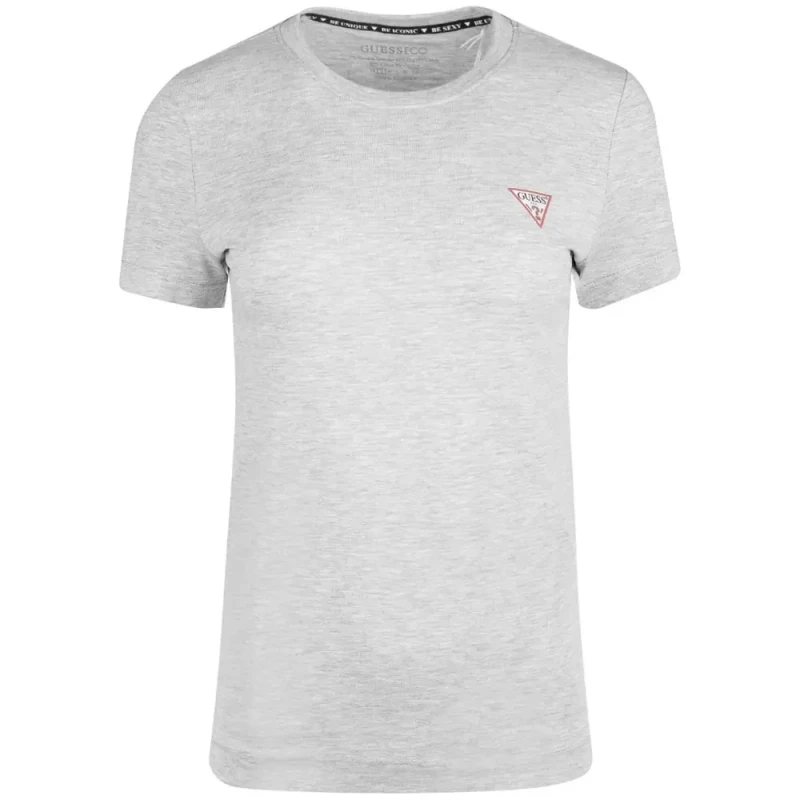 Image of Guess T-Shirt round neck woman Guess Mini Triangle Gris Female S