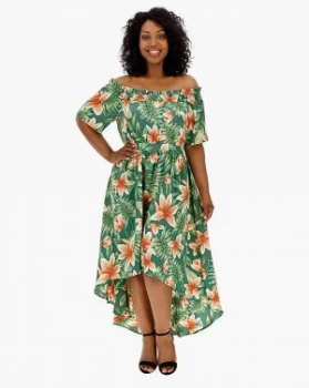 Image of Lovedrobe Tropical Print Maxi Dress