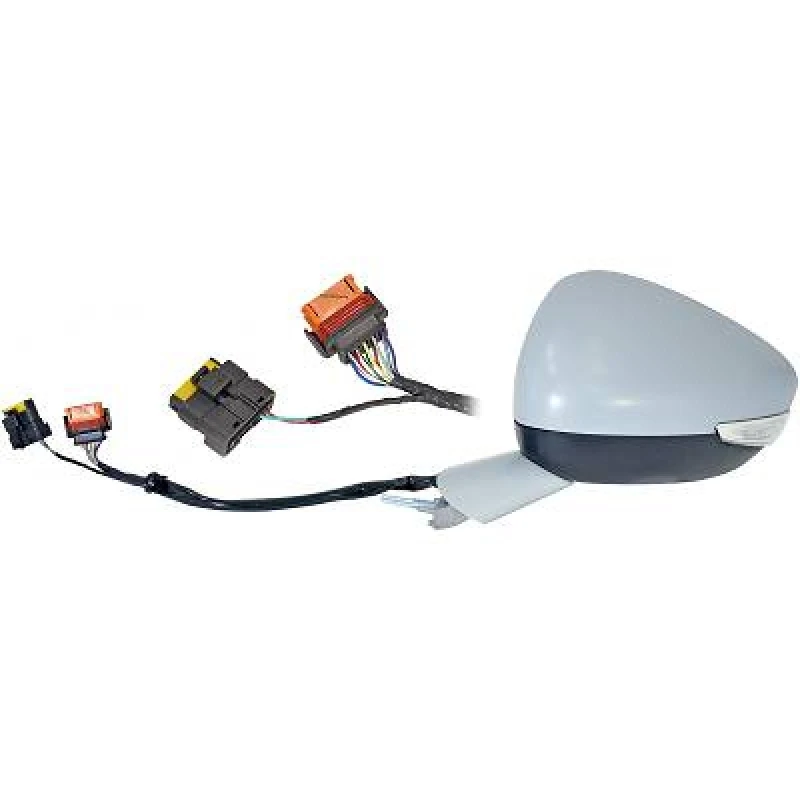 Image of DIEDERICHS 4244325 Wing mirror Left, Complete Mirror, primed, with two plugs Outside Mirror (50)