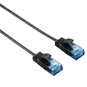 Image of Hama CAT-6 Slim-Flexible Network Cable Black 0,75 m