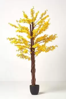 Image of Artificial Forsythia Tree - Yellow Silk Flowers