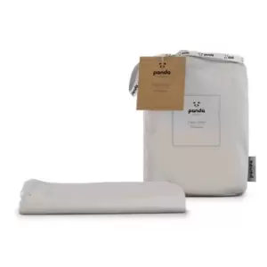 Panda Kids 100% Bamboo Fitted Sheet Cot - Pure White (2-Pack)