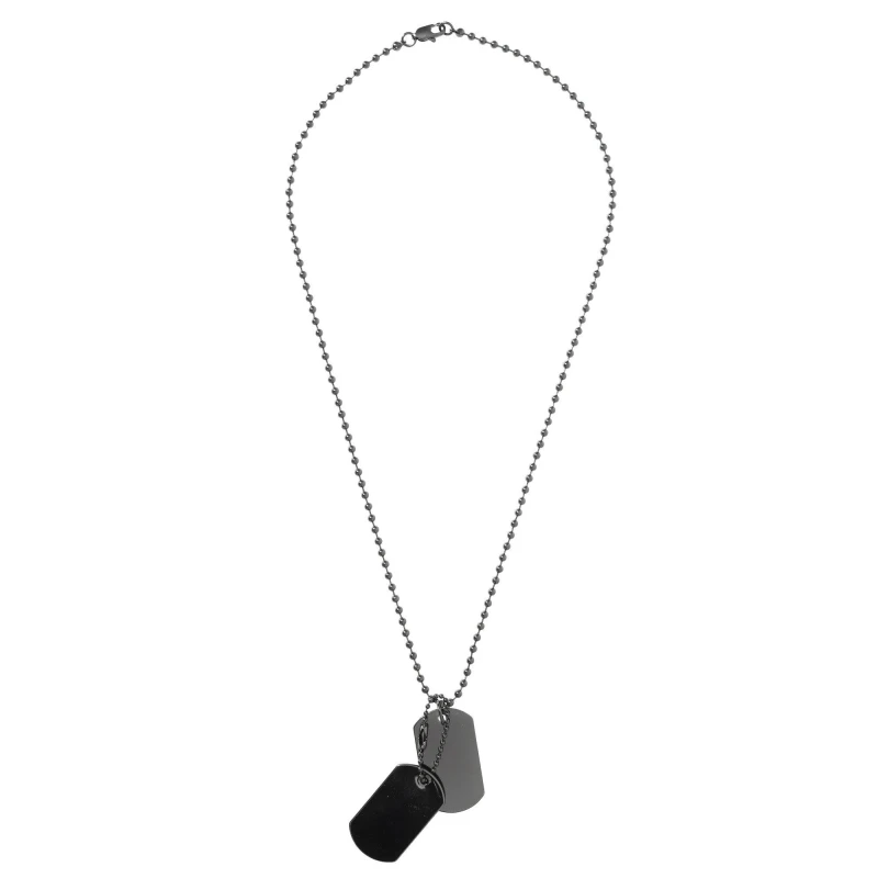 Image of Fabric Metal Tag Necklace - Metallics Metallics One Size