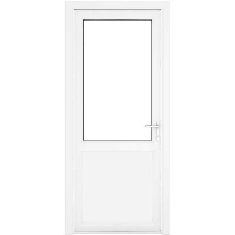 Image of Crystal Triple Glazed Single Door Half Panel White Lh 920 X 2090Mm Clear, White 2RLHW92209CLPTG