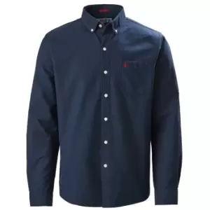 image of Musto Mens Aiden Long-sleeve Oxford Cotton Shirt Navy S