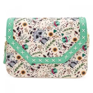 Image of Pop By Loungefly Disney Pocahontas Meeko Flit Earthday AOP Crossbody Bag
