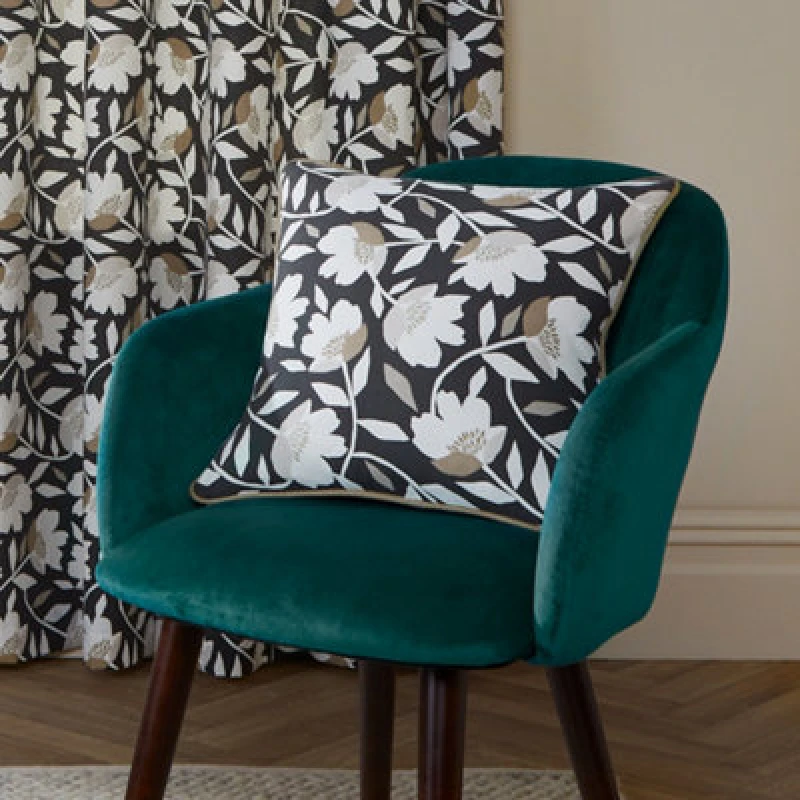 Image of Fusion Luna 100% Cotton Black Filled Cushion