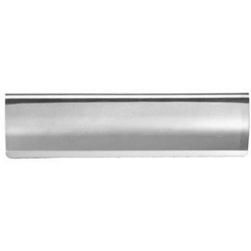 Image of Loops Interior Letterbox Plate Tidy Cover Flap 280 x 62mm Satin Steel & Chrome Metallics