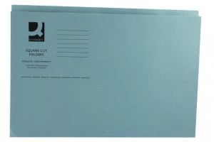 Image of Q Connect Sq Cut Folder Mwt Blue - 100 Pack