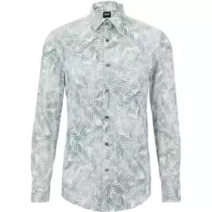 Image of Boss H-Hank Kent Long Sleeve Shirt - Green