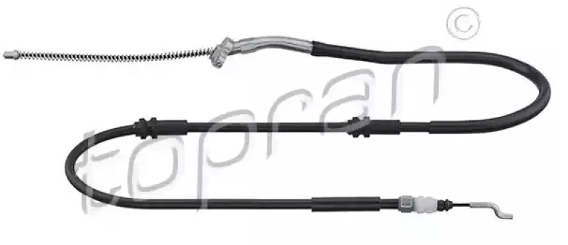 Image of TOPRAN 114 849 Brake Cable Right Rear, 1581mm Cable,parking brake (124)