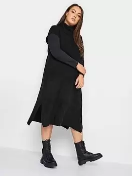 Image of Yours Tabbard Dress Black, Size 14-16, Women
