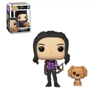 image of Marvel Hawkeye Kate Bishop with Lucky the Pizza Dog Funko Pop! Vinyl