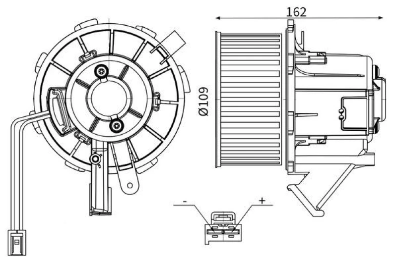 Image of Blower motor MAHLE AB 183 000S