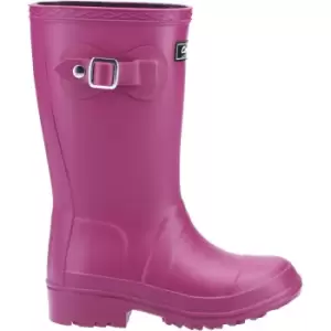 Image of Cotswold Girls Buckingham PVC Buckle Welly Wellington Boot Navy UK Size 10.5 (EU 29)