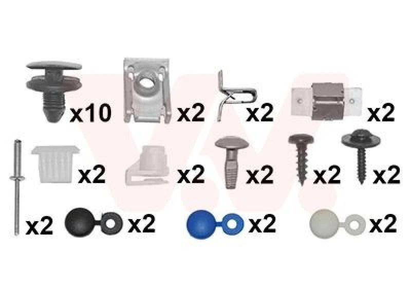 Image of VAN WEZEL Mounting Kit, bumper VAN WEZEL 4029794