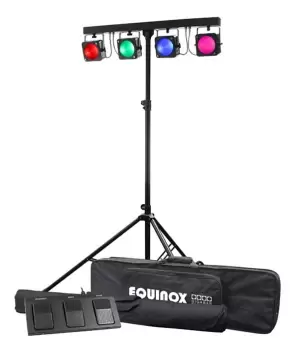Image of RGB COB Par Bar Lighting Set with Stand and Foot Controller