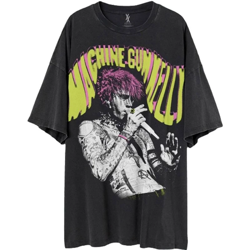 Image of Machine Gun Kelly Mens Tickets To My Downfall Oversized T-Shirt in Black Size: Medium Black Male M