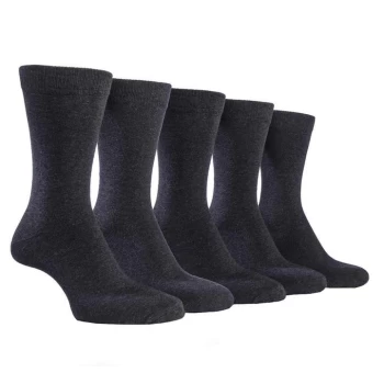 image of Farah 5 Pack Cotton Socks Mens - Grey