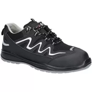 Image of Centek Unisex FS313 Extra Light Water Resistant Nubuck Leather Safety Trainer (11 UK) (Black)