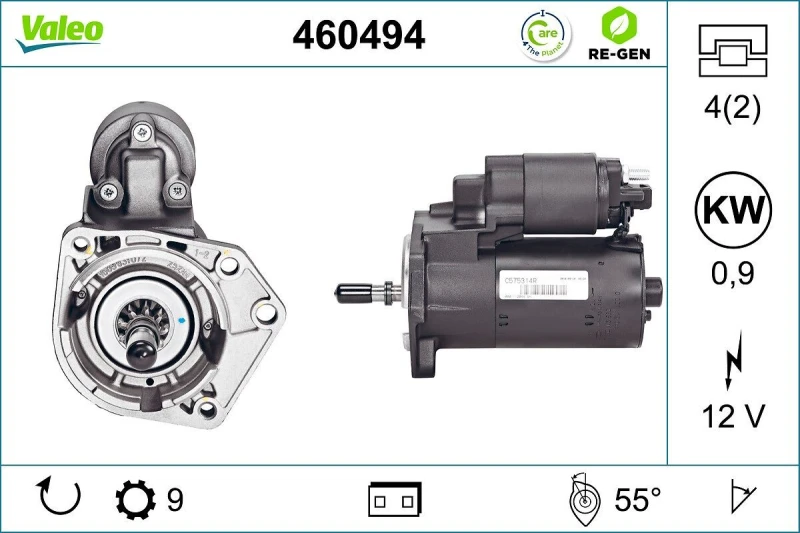 Image of Starter motor VALEO 460494