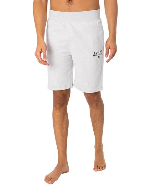 image of Tommy Hilfiger Lounge Embroidered Sweat Shorts Ice Grey Heather L