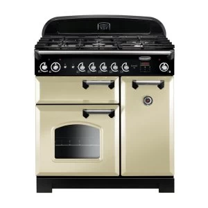 Image of Rangemaster CLA90NGFCRC 116730 CLASSIC 90cm Gas Range Cooker CreamChrome