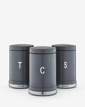 Image of Tower Belle Set of 3 Canisters Graphite