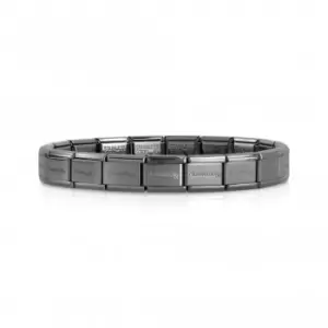 image of Classic Black Stainless Steel Base Charm Bracelet 030001/SI/002