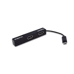 image of Approx USB 2.0 4 Port Hub for Tablets Black