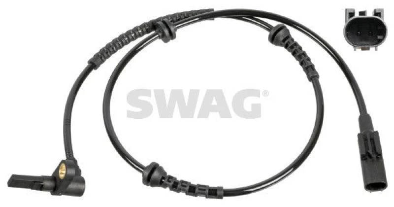 Image of SWAG 33 10 0897 ABS Sensor Front Axle Right Sensor,wheel speed (412)