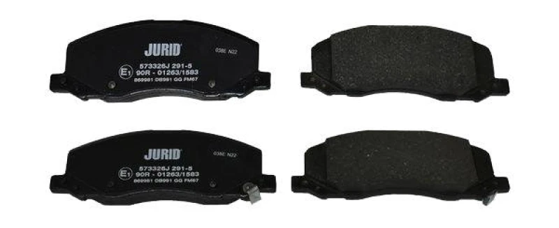Image of JURID 573326J Brake pad set with acoustic wear warning Brake Pad Set,disc brake (402)