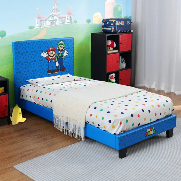 Image of X Rocker Super Mario Bros Gaming Bed Blue