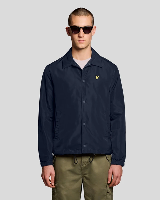 Image of Lyle & Scott Mens Lightweight Coach Jacket in Navy