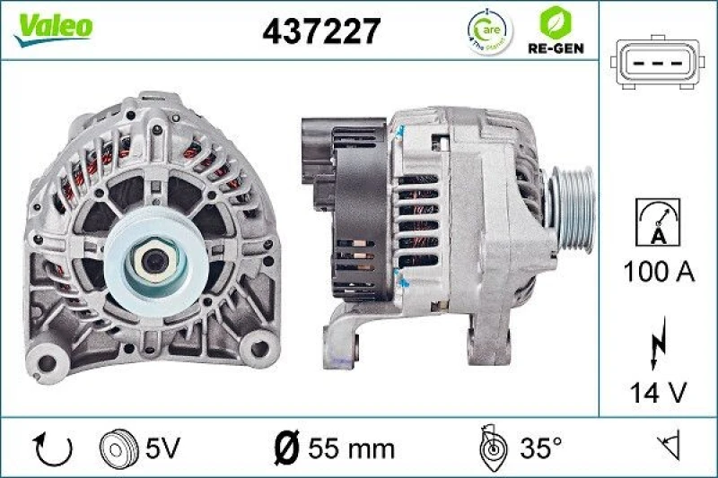 Image of Alternator VALEO 437227