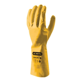 Image of Rialto 97 Yellow Nitrile Gloves - Size 7/S