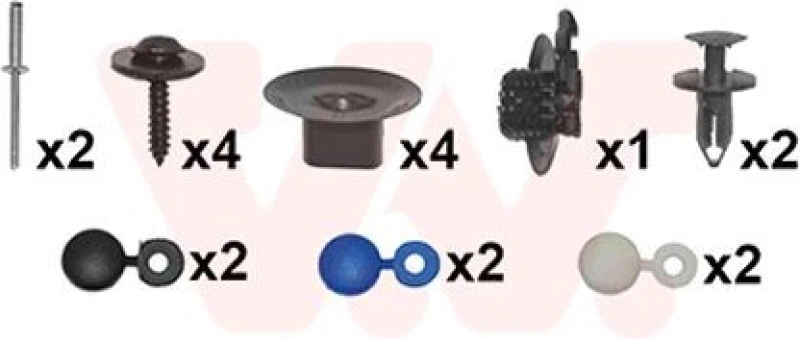 Image of VAN WEZEL Mounting Kit, bumper VAN WEZEL 4333793
