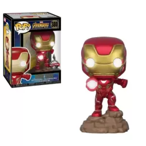 image of Marvel Avengers: Infinity War Iron Man (Light Up) EXC Pop! Vinyl Figure