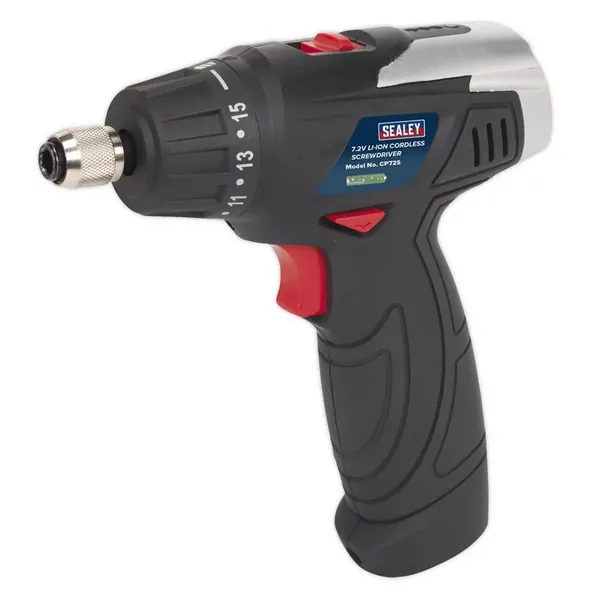 Image of Genuine SEALEY CP72S Cordless Screwdriver Set 50pc 7.2V Lithium-ion