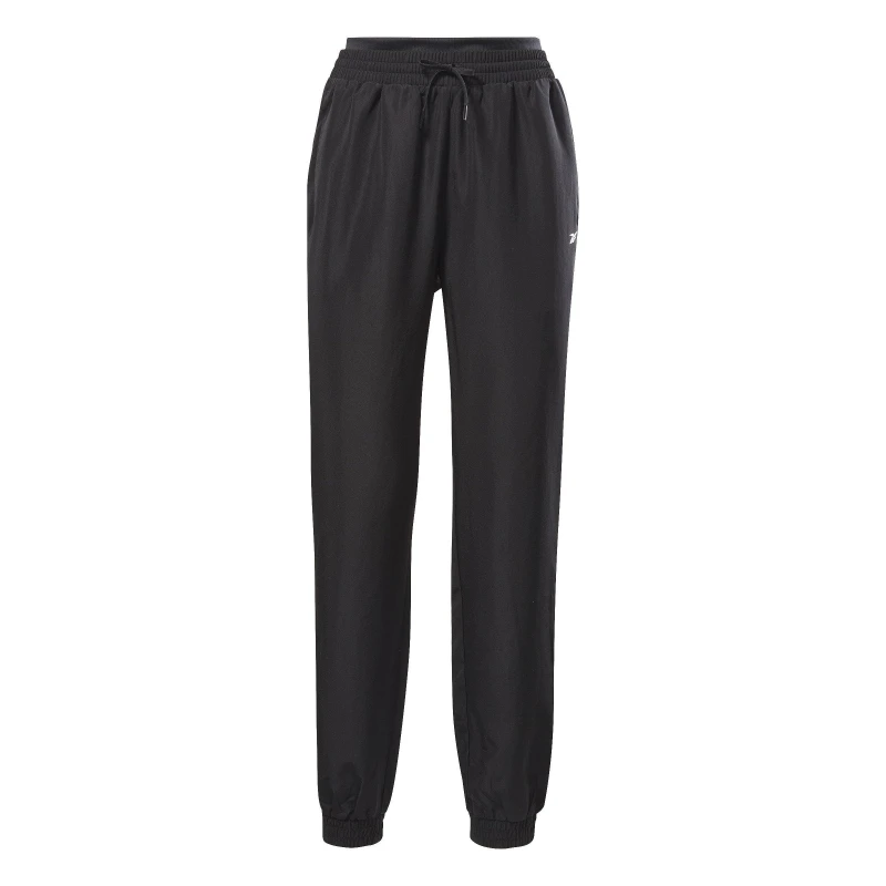 Image of Reebok Workout Ready Woven Joggers Womens Tracksuit Bottom - Black 4
