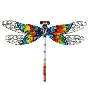 image of Country Living Hand Painted Metal Dragonfly