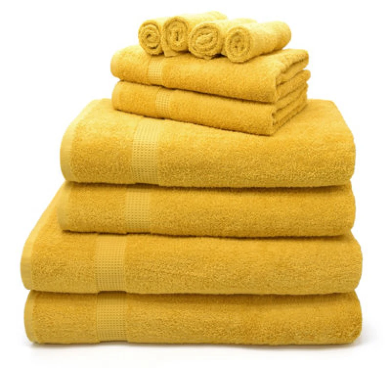 Image of Velosso Luxury 100% Egyptian Cotton Towels 550Gsm Soft & Absorbent Cotton Towels Mustard - Hand Towel