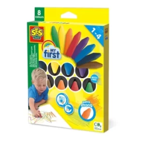 Image of SES CREATIVE Childrens My First Crayons, 8 Coloured Crayons, 1 to 4 Years (14488)