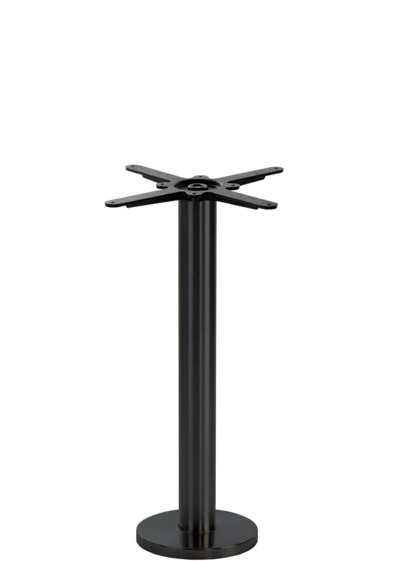Image of netfurniture Black Round Floor Fixed Table Base - Height - 730 Mm Black unisex