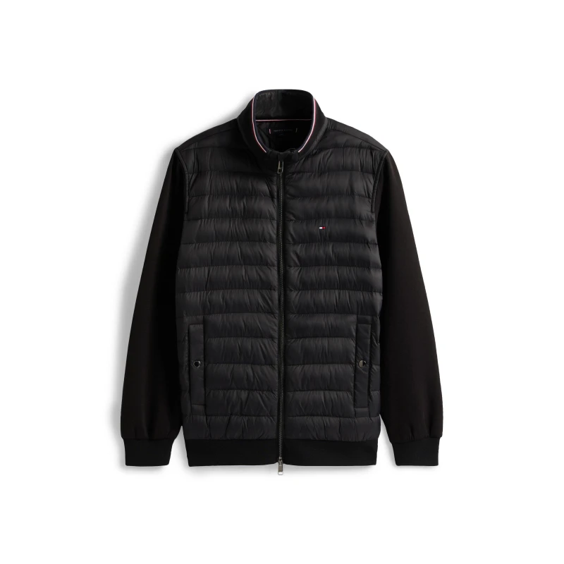 Image of Tommy Hilfiger Mens Water-Repellent Quilted Hybrid Jacket Black BDS male M