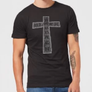 Image of Black Sabbath Cross Mens T-Shirt - Black