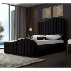 Image of Magnifik Bed King Plush Velvet Black