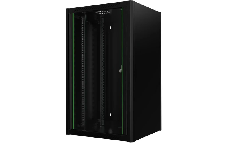 Image of Lanview RWM20U56BL rack cabinet 20U Wall mounted rack Black