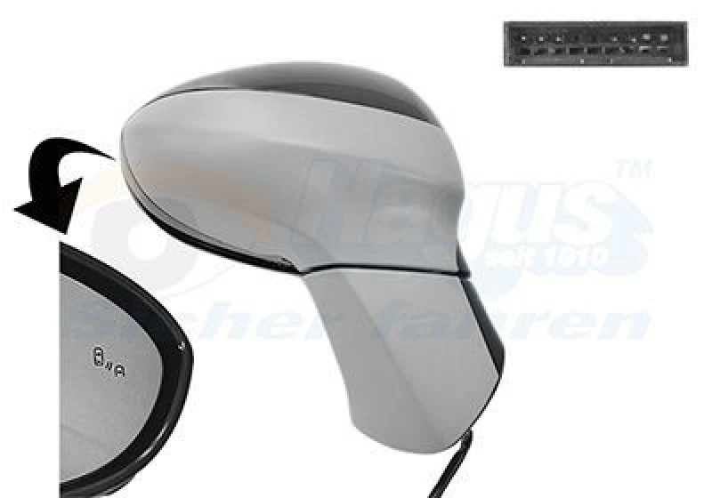 Image of VAN WEZEL Wing mirror VAN WEZEL 3872828